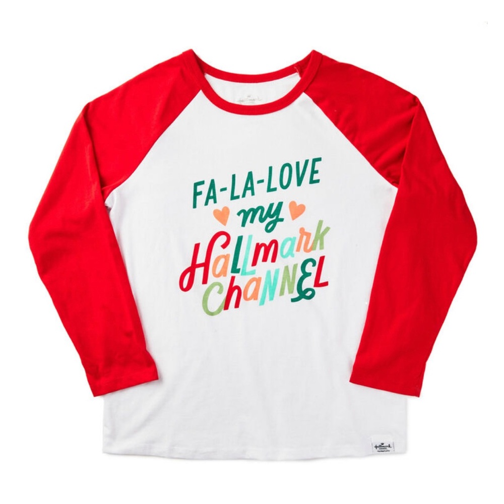 Fa La Love my Hallmark Channel Women's Raglan Shirt size M